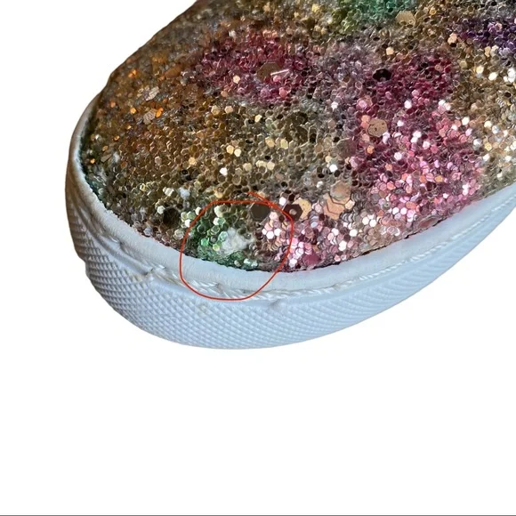 Fab Kids Toddler Sparkle Glitter Rainbow Kids Shoes Size 11 Girls - Picture 7 of 9